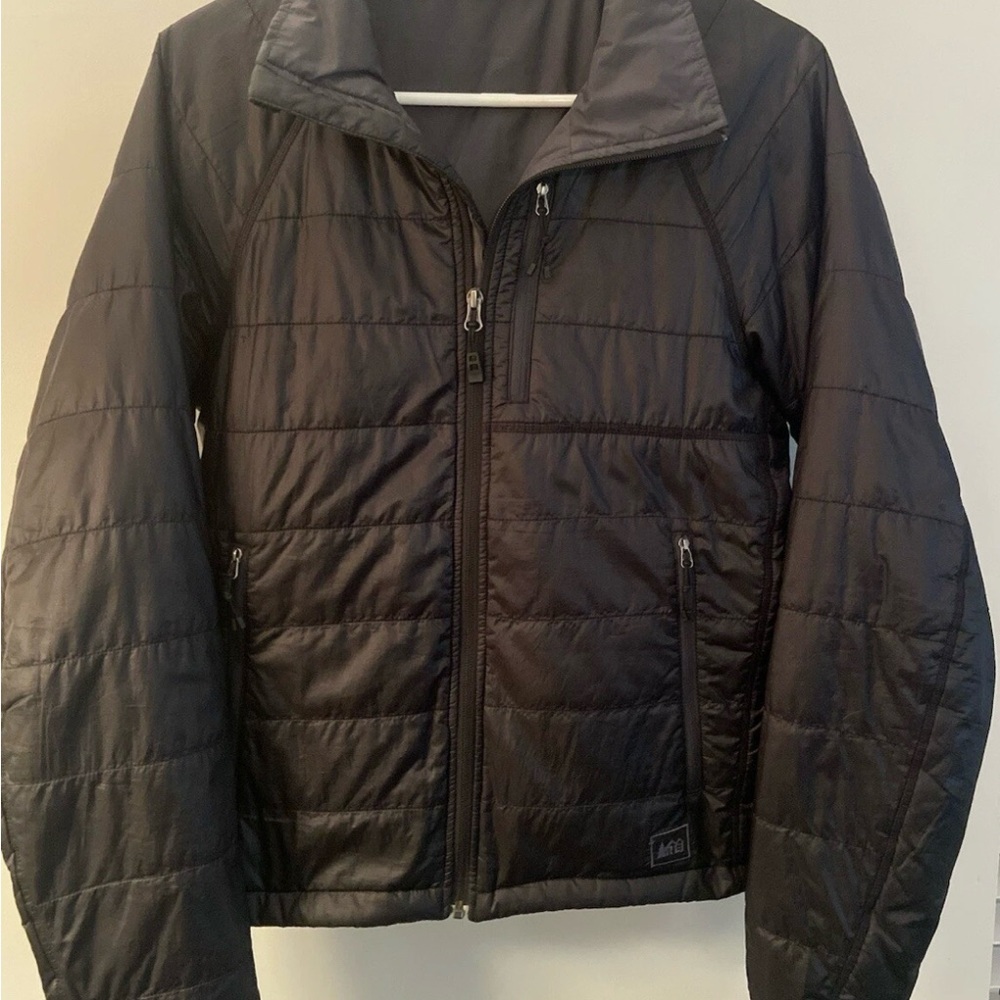 REI Men’s Revelcloud Puffer Jacket Black Pertex Quantum Primaloft Ins. Packable